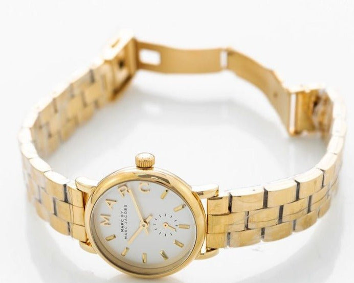  Shop Authentic Marc Jacobs Baker White Dial Gold Steel Strap Watch for Women - MBM3247 - Luxxuri