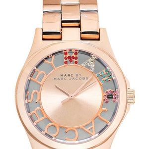  Shop Authentic Marc Jacobs Henry Skeleton Rose Gold Dial Rose Gold Steel Strap Watch for Women - MBM3264 - Luxxuri