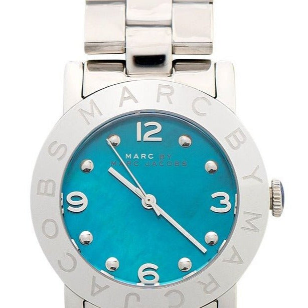  Shop Authentic Marc Jacobs Amy Blue Dial Silver Steel Strap Watch for Women - MBM3272 - Luxxuri
