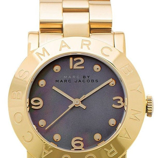  Shop Authentic Marc Jacobs Amy Black Dial Gold Steel Strap Watch for Women - MBM3273 - Luxxuri