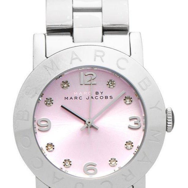  Shop Authentic Marc Jacobs Amy Life Pink Dial Silver Steel Strap Watch for Women - MBM3300 - Luxxuri