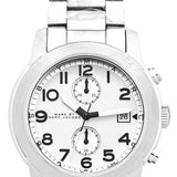  Shop Authentic Marc Jacobs Larry Chronograph White Dial Silver Steel Strap Watch for Men - MBM5030 - Luxxuri