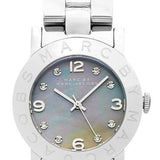  Shop Authentic Marc Jacobs Amy Analog Mother of Pearl Grey Dial Silver Steel Strap Watch for Women - MBM8608 - Luxxuri