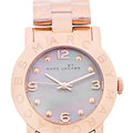  Shop Authentic Marc Jacobs Amy Mother of Pearl Black Dial Rose Gold Steel Strap Watch for Women - MBM8610 - Luxxuri