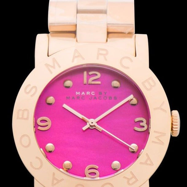  Shop Authentic Marc Jacobs Amy Pink Dial Rose Gold Steel Strap Dial Watch for Women - MBM8625 - Luxxuri