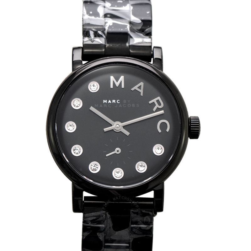  Shop Authentic Marc Jacobs Marc Black Dial Black Steel Strap Watch for Women - MBM8673 - Luxxuri