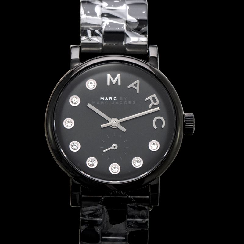  Shop Authentic Marc Jacobs Marc Black Dial Black Steel Strap Watch for Women - MBM8673 - Luxxuri