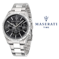  Shop Authentic Maserati Competizione Chronograph Black Dial Silver Steel Strap Watch For Men - R8853100014 - Luxxuri