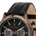  Shop Authentic Maserati Legend Chronograph Black Dial Black Leather Strap Watch For Men - R8871638001 - Luxxuri