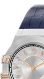  Shop Authentic Maserati Potenza Diamonds Silver Dial Blue Leather Strap Watch For Women - R8851108502 - Luxxuri