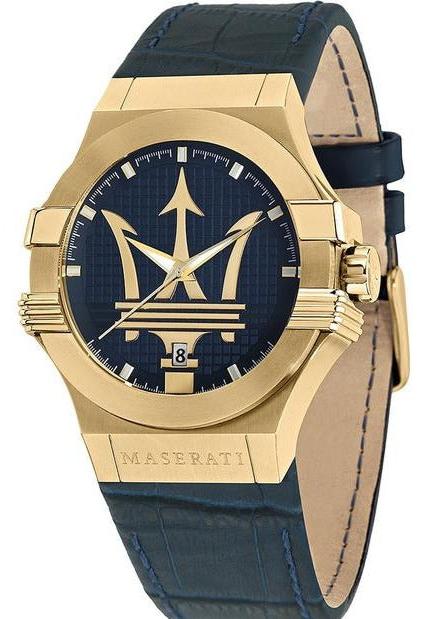  Shop Authentic Maserati Potenza Blue Dial Blue Leather Strap Watch For Men - R8851108035 - Luxxuri