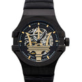  Shop Authentic Maserati Potenza Skeleton Limited Edition Black Dial Black Leather Strap Watch For Men - R8821108027 - Luxxuri