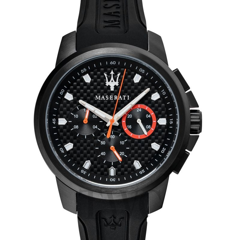  Shop Authentic Maserati SFIDA Chronograph Quartz Stainless Steel Black Dial Watch For Men - R8851123007 - Luxxuri