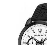  Shop Authentic Maserati Successo 44mm White Dial Black Silicone Strap Watch For Men - R8871621010 - Luxxuri