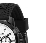  Shop Authentic Maserati Successo 44mm White Dial Black Silicone Strap Watch For Men - R8871621010 - Luxxuri