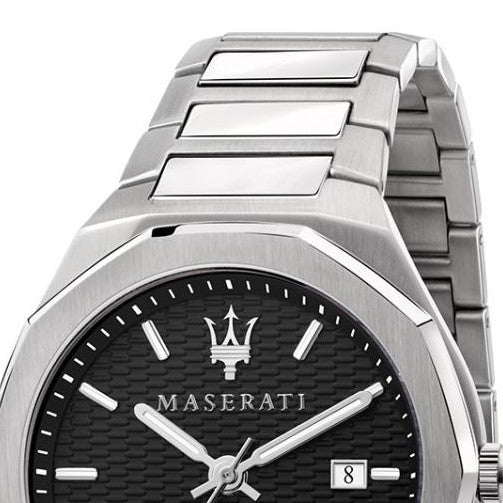  Shop Authentic Maserati Stile Analog Black Dial Silver Steel Strap Watch For Men - R8853142003 - Luxxuri