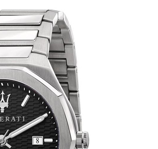  Shop Authentic Maserati Stile Analog Black Dial Silver Steel Strap Watch For Men - R8853142003 - Luxxuri