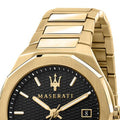  Shop Authentic Maserati Stile Black Dial Gold Steel Strap Watch For Men - R8853142004 - Luxxuri