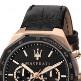  Shop Authentic Maserati Stile Black Matte Dial Black Leather Strap Watch For Men - R8871642001 - Luxxuri