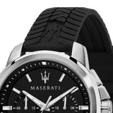  Shop Authentic Maserati Successo Chronoraph Black Dial Black Silicon Strap Watch For Men - R8871621014 - Luxxuri