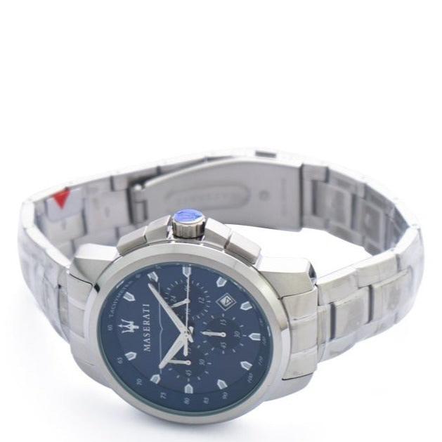  Shop Authentic Maserati Successo Chronograph Blue Dial Silver Steel Strap Watch For Men - R8873621002 - Luxxuri
