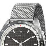  Shop Authentic Maserati Traguardo Chronograph Black Dial Silver Mesh Bracelet Watch For Men - R8873612008 - Luxxuri