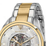  Shop Authentic Maserati Traguardo Automatic White Skeleton Dial Two Tone Steel Strap Watch For Men - R8823112003 - Luxxuri