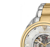  Shop Authentic Maserati Traguardo Automatic White Skeleton Dial Two Tone Steel Strap Watch For Men - R8823112003 - Luxxuri