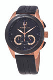  Shop Authentic Maserati Traguardo 45mm Black Dial Watch Black Strap For Men - R8871612025 - Luxxuri