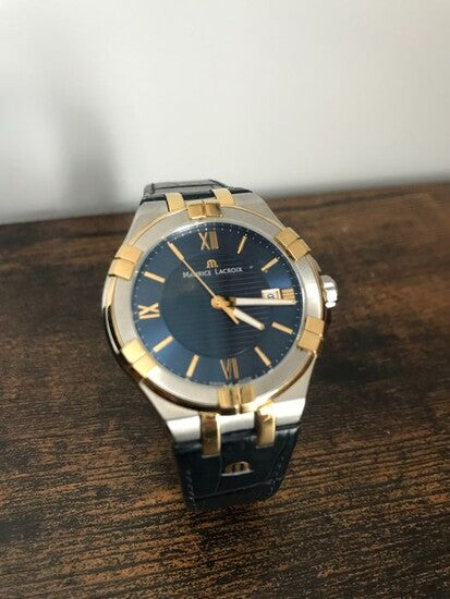  Shop Authentic Maurice Lacroix Aikon Blue Dial Blue Leather Strap Watch for Men - AI1008-PVY11-432-1 - Luxxuri