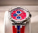  Shop Authentic Maurice Lacroix Aikon Beach Volley Vikings Limited Edition Red Dial Red Rubber Strap Watch for Men - AI1018-SS001-530-6 - Luxxuri