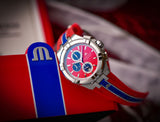  Shop Authentic Maurice Lacroix Aikon Beach Volley Vikings Limited Edition Red Dial Red Rubber Strap Watch for Men - AI1018-SS001-530-6 - Luxxuri
