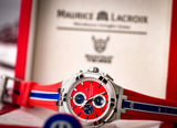  Shop Authentic Maurice Lacroix Aikon Beach Volley Vikings Limited Edition Red Dial Red Rubber Strap Watch for Men - AI1018-SS001-530-6 - Luxxuri
