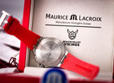  Shop Authentic Maurice Lacroix Aikon Beach Volley Vikings Limited Edition Red Dial Red Rubber Strap Watch for Men - AI1018-SS001-530-6 - Luxxuri