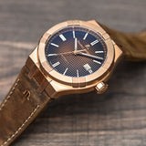  Shop Authentic Maurice Lacroix Aikon Automatic Brown Dial Brown Leather Strap Watch For Men - AI6008-BRZ01-730-3 - Luxxuri