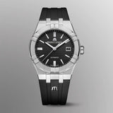 Shop Authentic Maurice Lacroix Aikon Automatic Black Dial Black Rubber Strap Watch For Men - AI6008-SS000-330-2 - Luxxuri