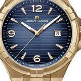  Shop Authentic Maurice Lacroix Aikon Date Limited Edition Blue Dial Blue Leather Strap Watch For Men - AI1028-BRZ01-420-1 - Luxxuri
