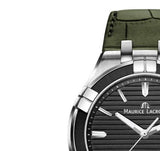 Shop Authentic Maurice Lacroix Aikon Quartz Black Dial Green Crocodile Leather Strap Watch for Men - AI1008-PVB21-330-1 - Luxxuri