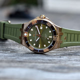  Shop Authentic Maurice Lacroix Aikon Venturer Bronze Dial Green Rubber Strap Watch For Men - AI6058-BRZ01-630-1 - Luxxuri