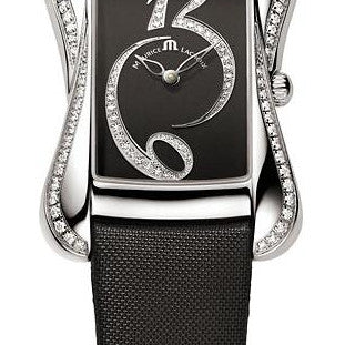  Shop Authentic Maurice Lacroix Fiaba Black Dial with Diamonds Black Leather Strap Watch for Women - DV5012-SD531-350 - Luxxuri