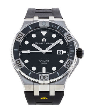  Shop Authentic Maurice Lacroix Aikon Venturer Black Dial Black Rubber Strap Watch for Men - AI6058-SS001-330-1 - Luxxuri