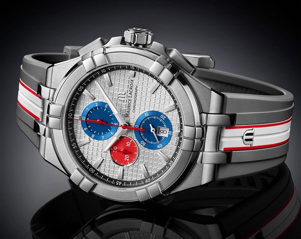  Shop Authentic Maurice Lacroix Aikon Chronograph Special Edition Mahindra Racing Silver Dial Grey Rubber Strap Watch for Men - AI1018-TT031-130-2 - Luxxuri