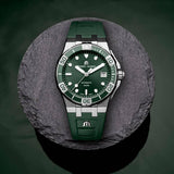  Shop Authentic Maurice Lacroix Aikon Venturer Green Dial Green Rubber Strap Watch for Men - AI6057-SSL50-630-5 - Luxxuri