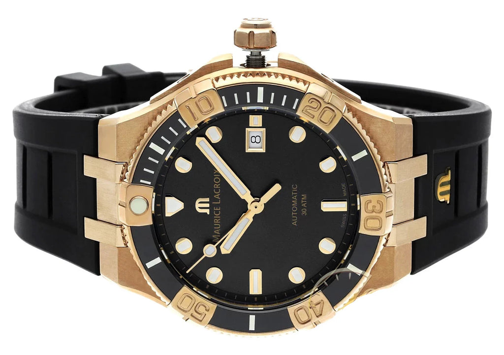  Shop Authentic Maurice Lacroix Aikon Venturer Black Dial Black Rubber Strap Watch For Men - AI6058-BRZ0B-330-2 - Luxxuri