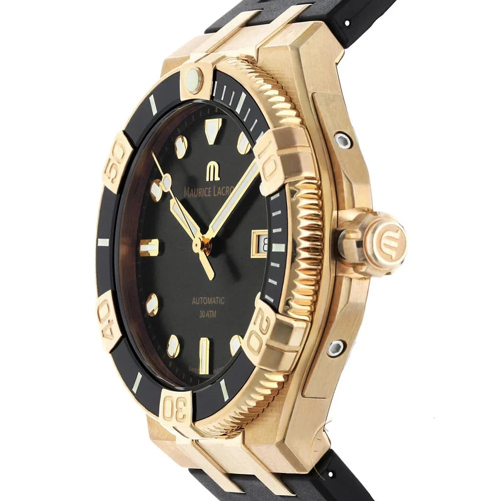  Shop Authentic Maurice Lacroix Aikon Venturer Black Dial Black Rubber Strap Watch For Men - AI6058-BRZ0B-330-2 - Luxxuri