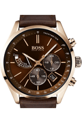  Shop Authentic Hugo Boss Grand Prix Brown Dial Brown Leather Strap Watch for Men - 1513605 - Luxxuri