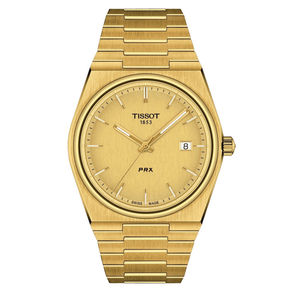  Shop Authentic Tissot PRX Gold Dial Gold Steel Strap Watch for Men - T137.210.33.021.00 - Luxxuri