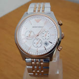  Shop Authentic Emporio Armani Zeta Chronograph Quartz White Dial Two Tone Steel Strap Watch For Men - AR1998 - Luxxuri