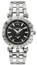 Shop Authentic Versace V-Race Sport Black Dial Silver Steel Strap Watch for Men - VAH010016 - Luxxuri