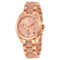 Michael Kors Bradshaw Chronograph Pink Dial Two Tone Steel Strap Watch For Women - MK6830